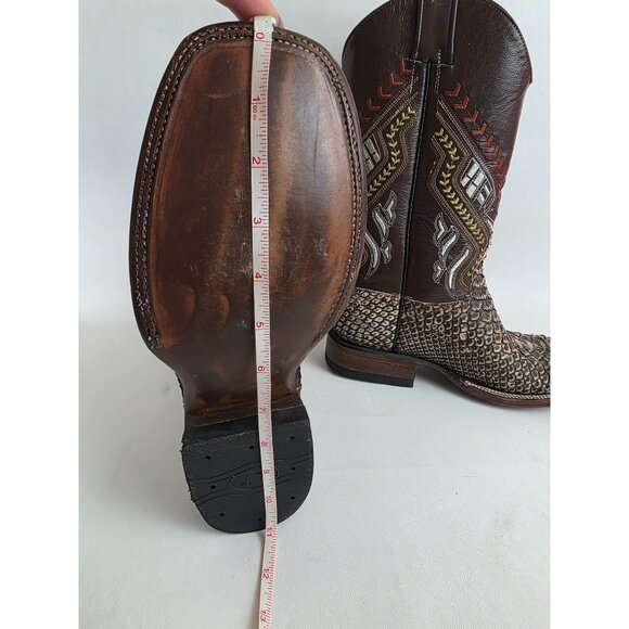 New Mens Python Snake Skin Custom Handmade Cowboy Boots Size 10.5-11 Western - Picture 12 of 13